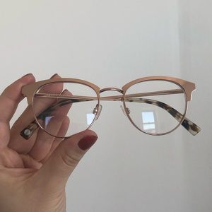 Warby Parker Blair Rose Gold Glasses